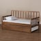 Baxton Studio Midori Walnut Wood Twin Size Daybed with Roll-Out Trundle Bed 168-10834-10835 - alternate 7